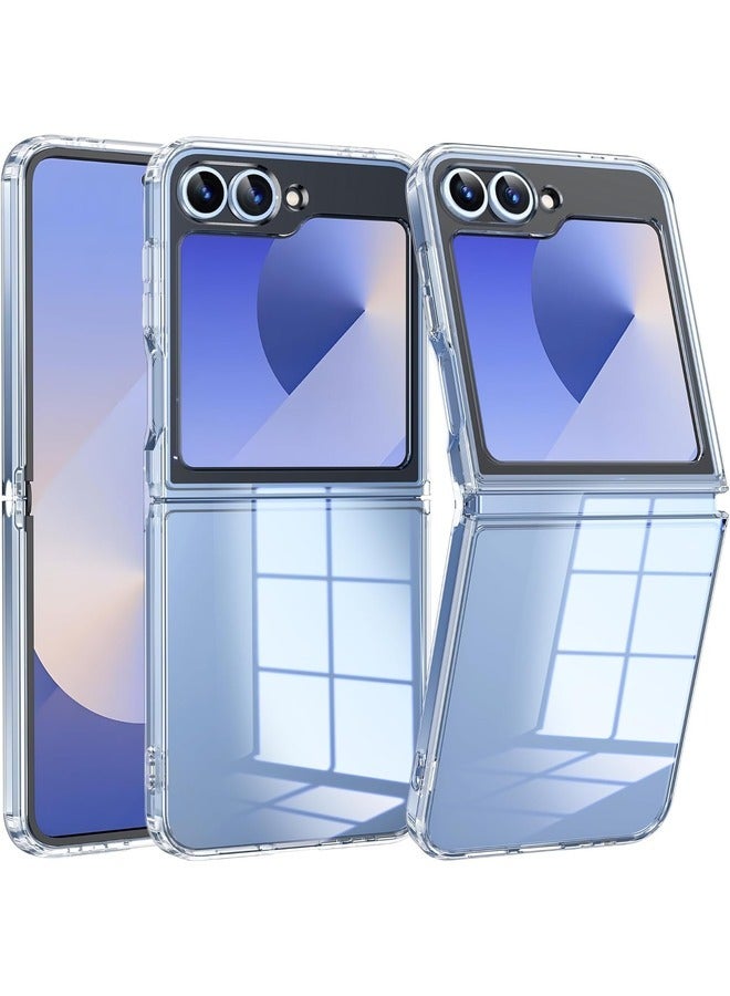 ELTRAZONE Samsung Galaxy Z Flip 6 2024 Case – Slim Transparent Hard PC Shell, Anti-Yellowing, Wireless Charging Compatible - Image 1