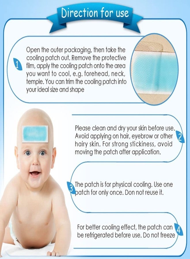 MANIBAM IMPEX Fever Cooling Gel Patches,Cooling Forehead Strips Cooling Gel Sheet For Relieve Headache,Toothache Pain,Drowsiness,Fatigue,Refreshing,Sunstroke For Kids,Men&Women(Pack Of 10) - Image 3