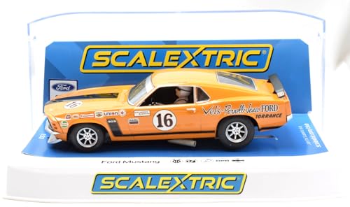 Scalextric Ford Mustang Boss 302 George Follmer 16 132 Analog Slot Race Car C4455 - Image 1