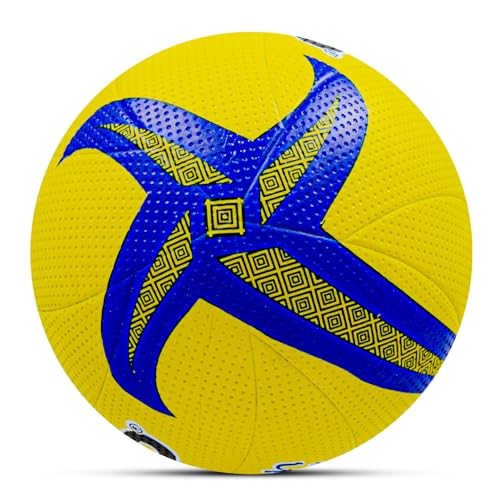 Synco Smash Rubber Moulded Indoor/Outdoor Volleyball - Yellow, Size: 4 (Suitable for Practice/Match/Beach) - Image 2
