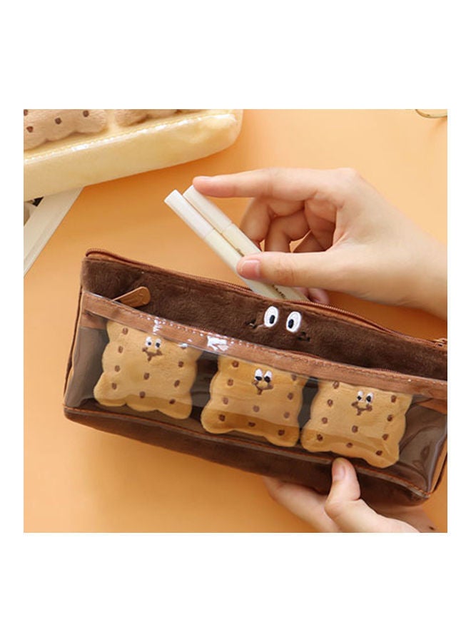 NIBEMINENT Multifunctional Pen Pencil Bag Light Yellow - Image 2