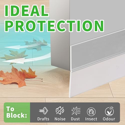 wigtda Updated Weather Stripping Door Seal, Door Draft Stopper Silicone Seal Strip for House and Glass Shower Doors for Windows Gaps of Collision and Side, Window Insulation for Winter - Image 2