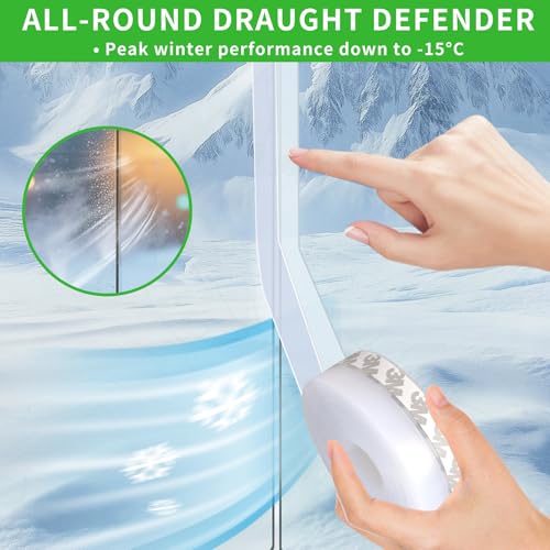 wigtda Updated Weather Stripping Door Seal, Door Draft Stopper Silicone Seal Strip for House and Glass Shower Doors for Windows Gaps of Collision and Side, Window Insulation for Winter - Image 5