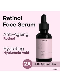 Saturn by GHC Anti Aging Serum With 1% Retinol Face Serum Night Face Serum With Vitamin C Niacinamide & Hyaluronic Acid To Reduce Fine Lines & Wrinkles For Women 30 Ml (Pack Of 2)  - Image 5