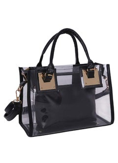 Solid Transparent Handbag Black/Gold
