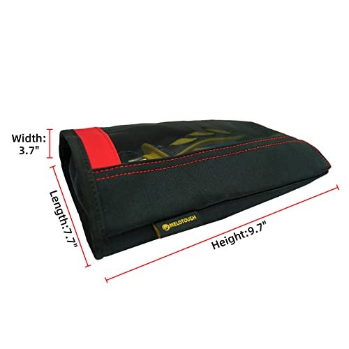 MELOTOUGH Zipper Tool Pouch Zipper small tool bag -Fastener bag with Mesh Window and Hanging Grommets (3, Red) … - Image 4