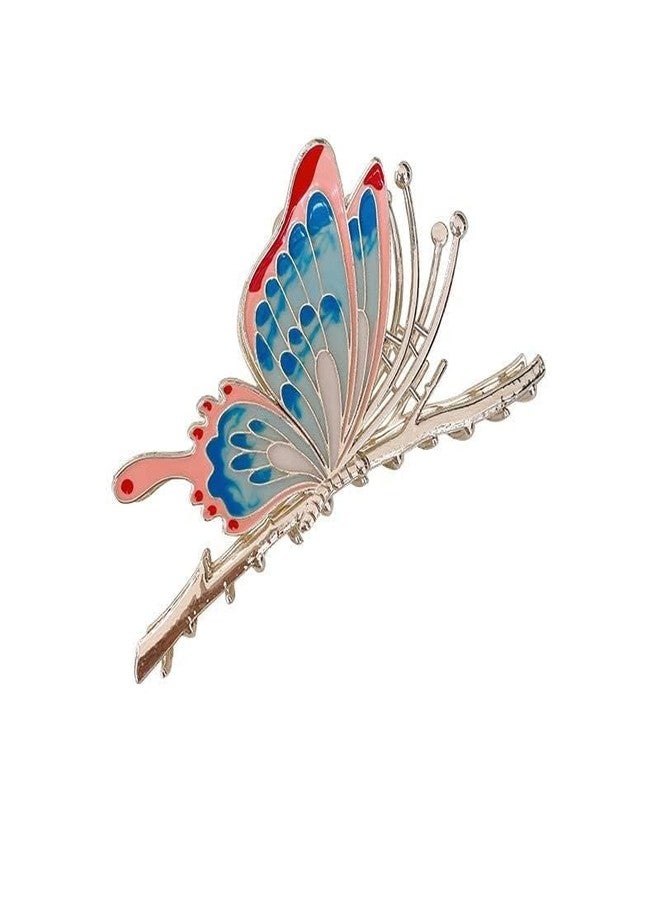 glimm multicolor butterfly hair claw clip - perfect for thick & long hair, fashionable jaw clip for women & girls - set of 1 - Image 2
