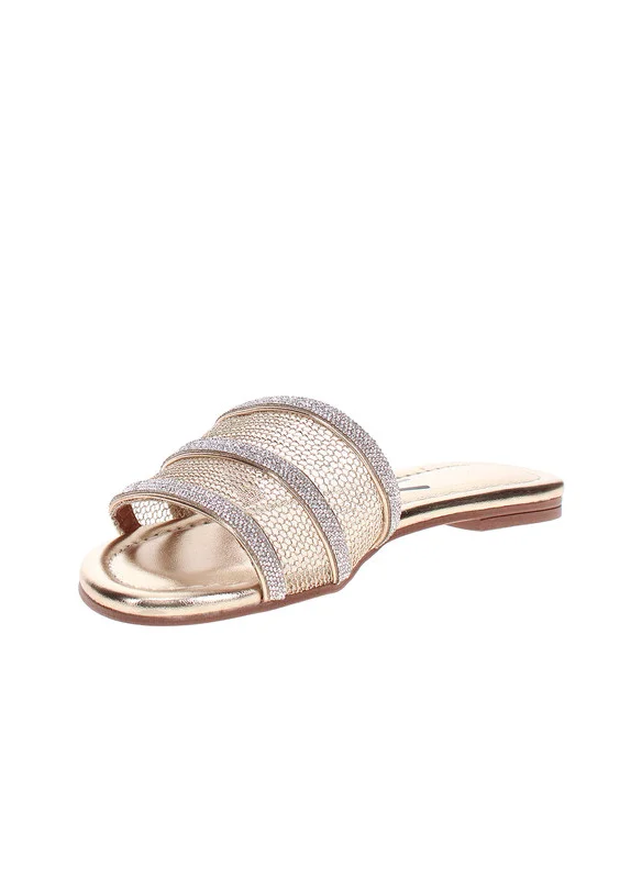 فيزانو Vizzano Ladies Flat Sandals Gold | Made In Brazil