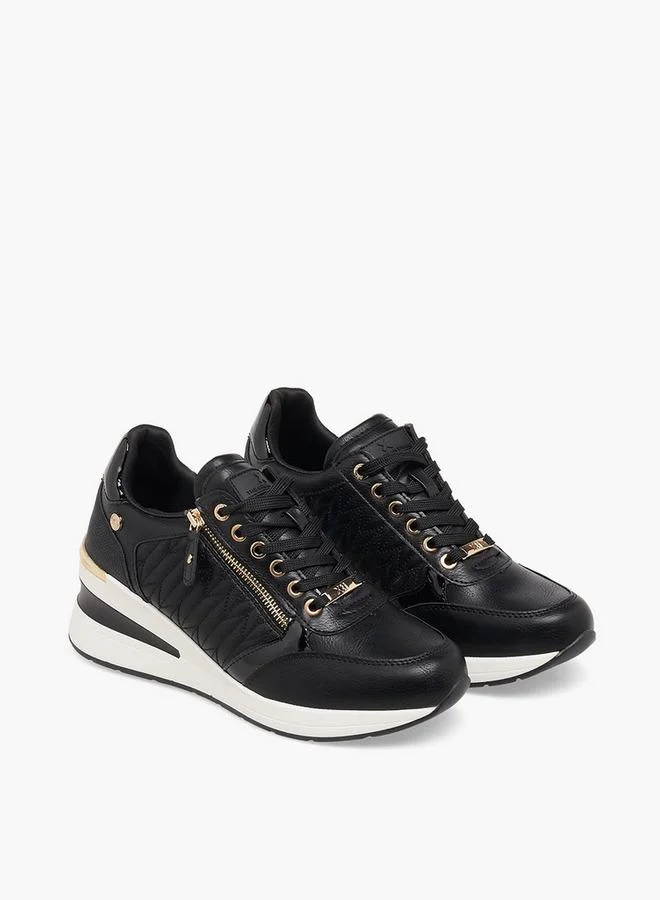 إكستي Women Panelled Wedge Heel Ankle Sneakers