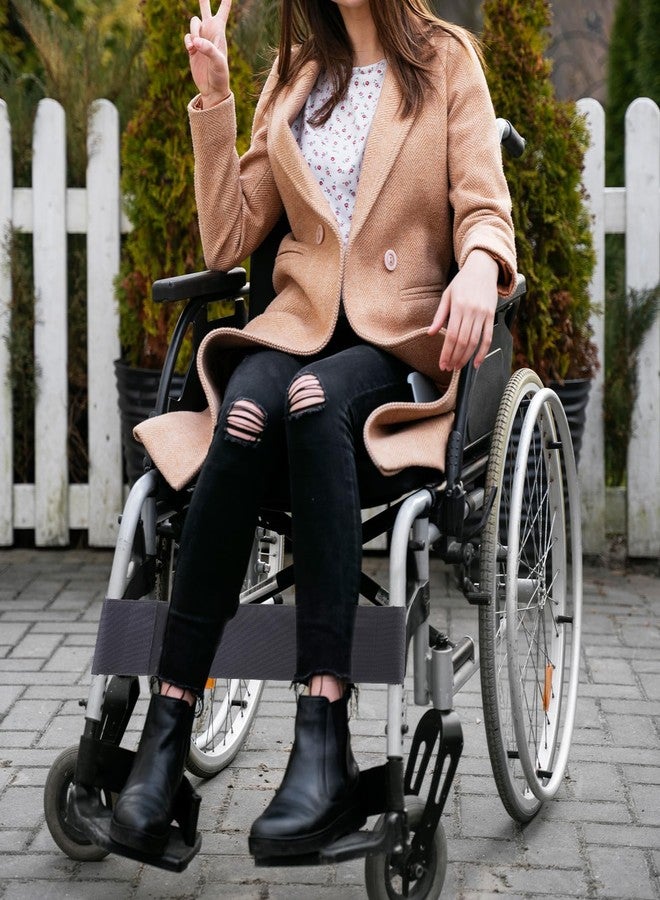 Gtziqa Wheelchair Calf Belt, 19.68 X 4.33 Inch Soft Wheelchair Leg Strap Footrest Oxford Cloth Wheelchairs Leg Support Adjustable Universal Wheelchairs Foot Straps Footrest Belt for Seniors Disabled Elderly - Image 5