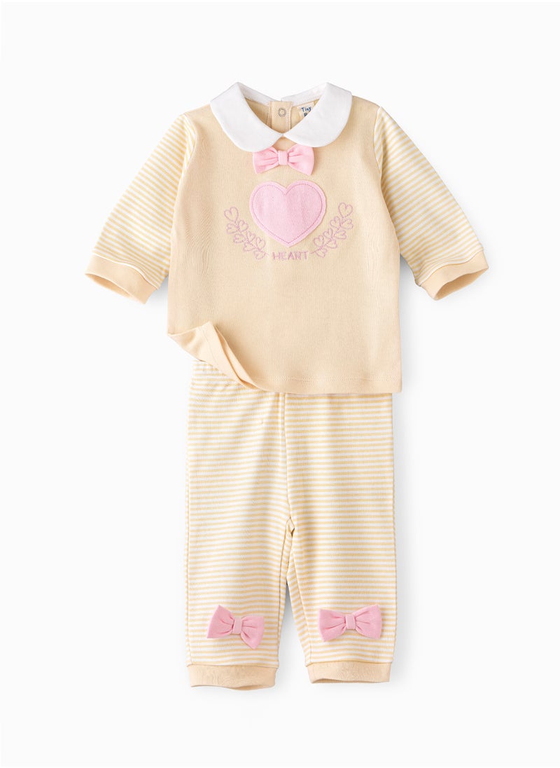 Tiny Hug Long Sleeve T-Shirt and Pyjama Set of Cotton for Girls, Soft and Comfortable Cotton pyjama Set for Kids, Perfect for Everyday Wear  - Image 1