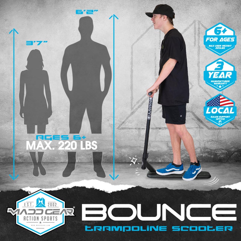 Madd Gear Bounce Trampoline Pro Scooter - Great for Practice (Black) - Image 2
