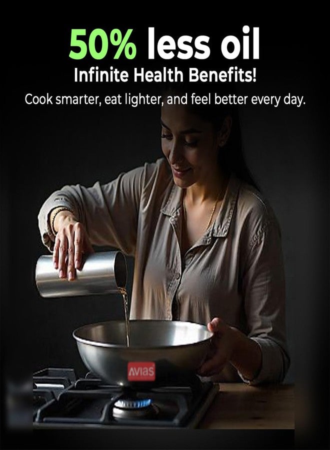AVIAS Riara Triply Tasla with Lid | 5 Years Warranty | Stainless Steel Tasla kadai, 3 Layered Cookware, Triply Kadai, 2.5mm Thickness, 2.5 litres, 24cm - Image 5