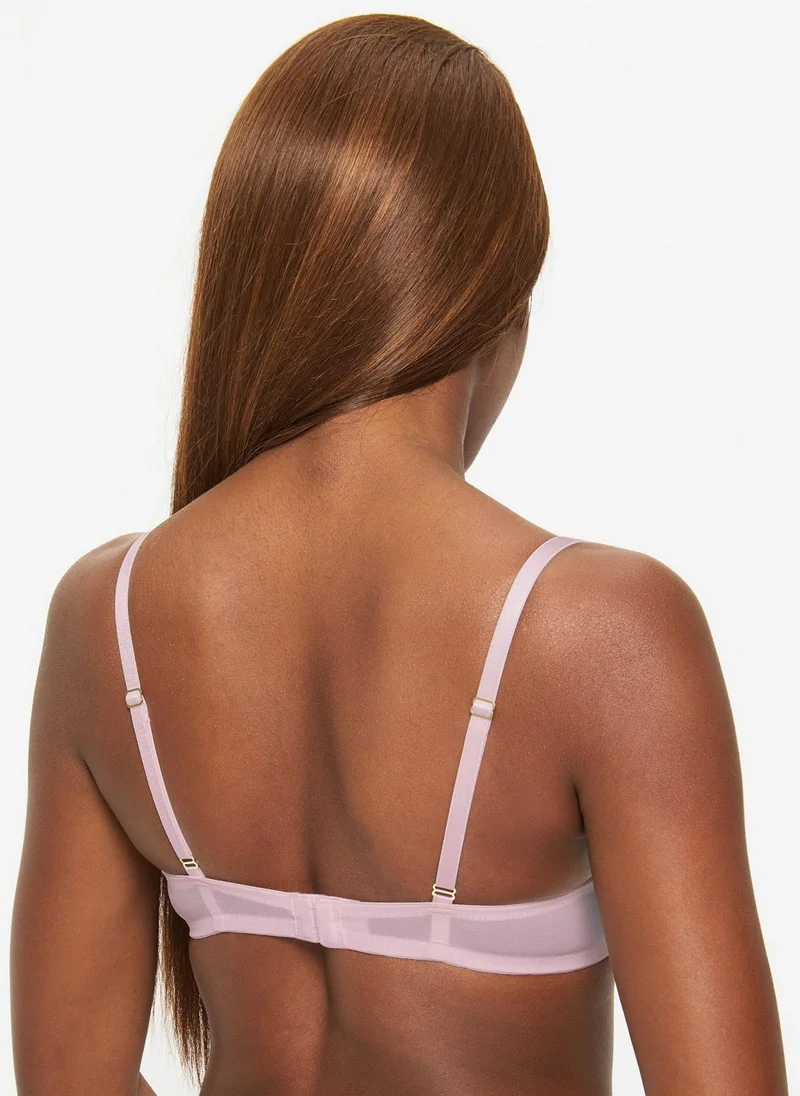 Ann Summers Pale Pink Ann Summers Sexy Lace Flocked Spot Padded Plunge Bra for Women | Best Price UAE