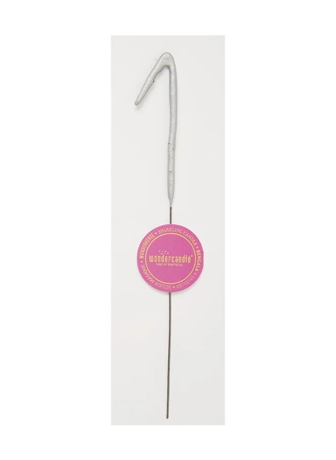 Wondercandle Silver Sparkler Candle - Number 1