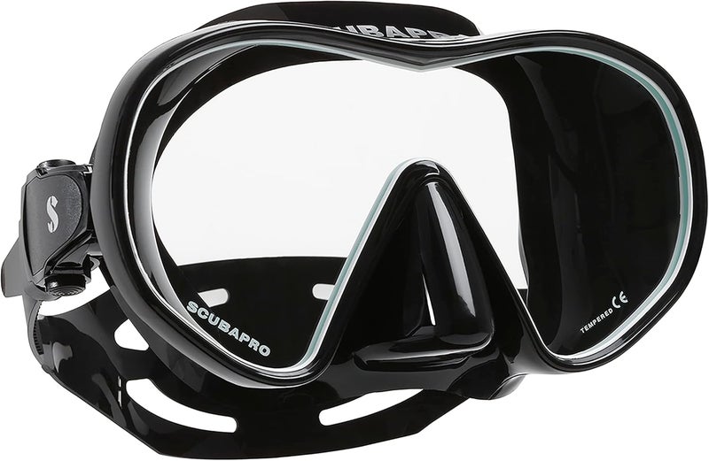 SCUBAPRO Solo Scuba Snorkeling Dive Mask - Black/White - Image 2
