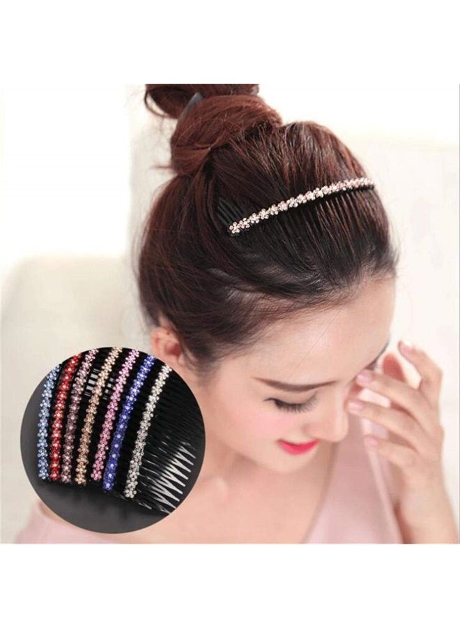 Aoxmas 5pcs 24 Teeth Hair Comb Clip Clamp for Lady Girls Hair Combs Rhinestone Hair Side Combs 4.72" - Image 2