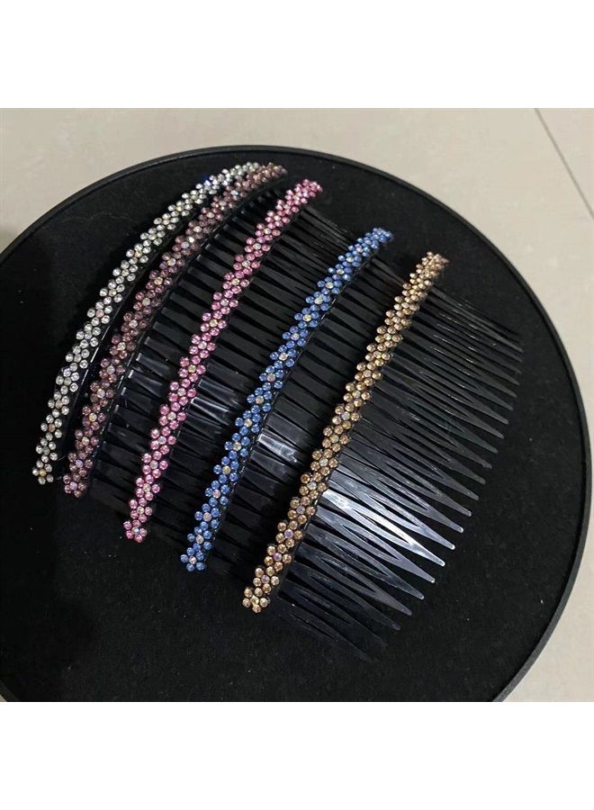 Aoxmas 5pcs 24 Teeth Hair Comb Clip Clamp for Lady Girls Hair Combs Rhinestone Hair Side Combs 4.72" - Image 3