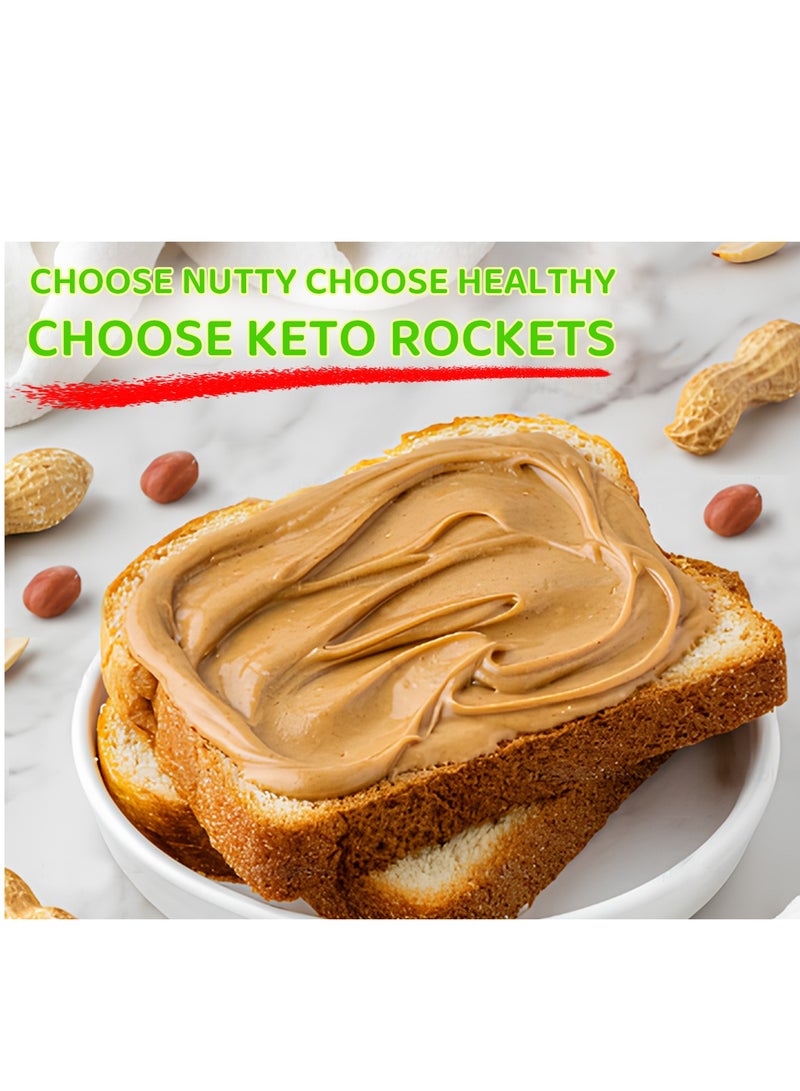 KETO ROCKETS Peanut Butter- Diet - Keto - Zero Sugar 350 gram - Image 3