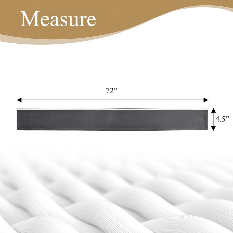 StangH Electirc Wire Protector Sleeve Organizer - Lamp Cord Cover Light Fixtures Velvet Fabric with Sticky Tape Wire Organizer Flexible Cord Concealer Wrap for PC Office/Computer 72 Inch 1 Pc -Grey - Image 3