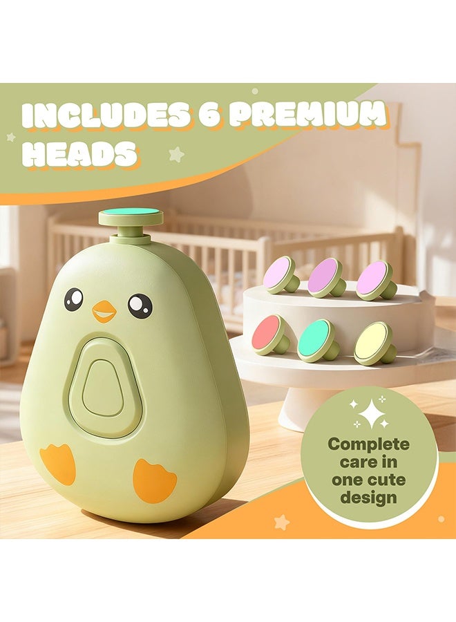 Electric Baby Nail Trimmer File for Infants and Kids, 6 Grinding Heads, Low Vibration & Gentle Power for The Care of Your Baby,Safe and Quiet - Image 3