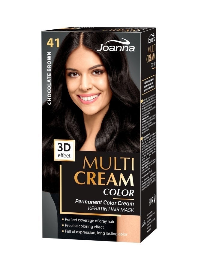 JOANNA Multi Cream Hair Color, 41 Chocolate Brown, Poland