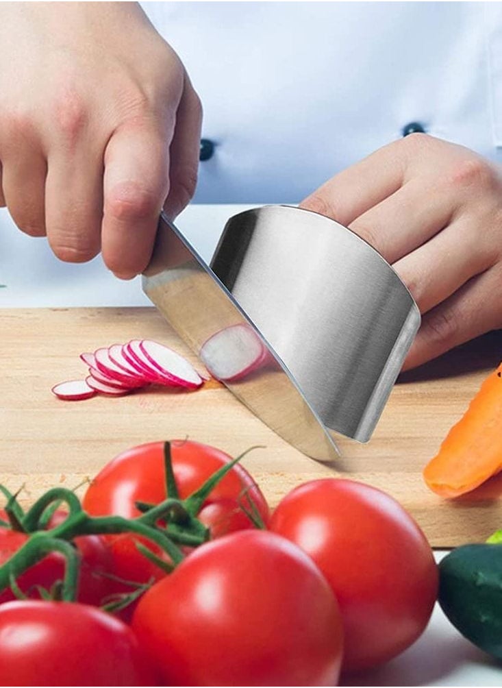 AS SEEN ON TV - Stainless Steel Finger Protector Avoid Hurting When Slicing And Dicing Fruits And Vegetable - Image 1
