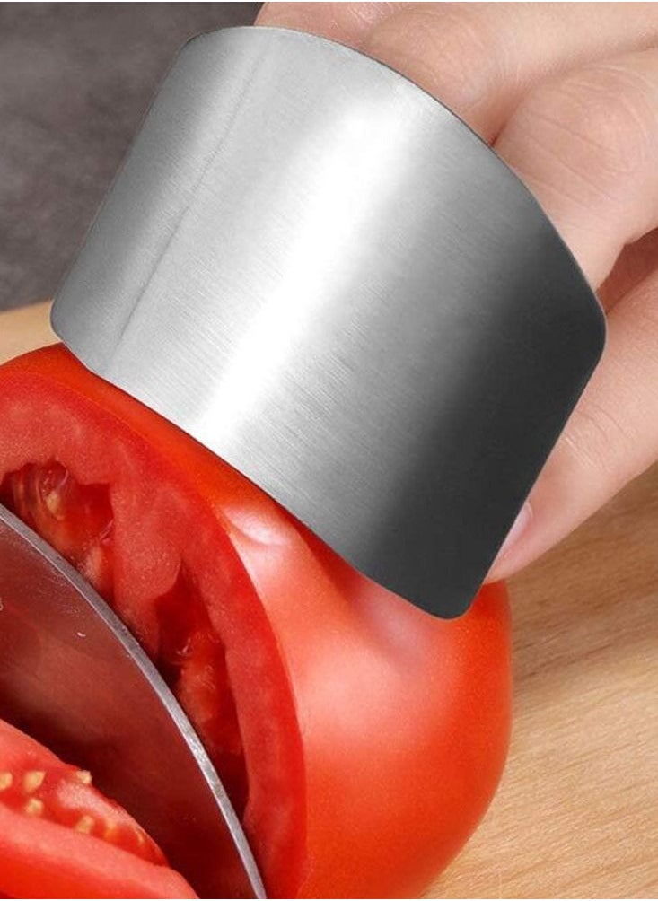 AS SEEN ON TV - Stainless Steel Finger Protector Avoid Hurting When Slicing And Dicing Fruits And Vegetable - Image 1