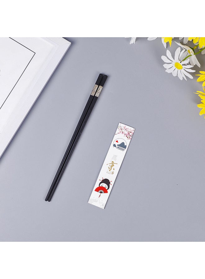 Disposable Advertising Chopsticks Cover Custom Logo Hotel Catering Chopsticks Cover Paper Tableware Packaging Bag Custom-Colors:3x 20 Coated With 1,000 - Image 2