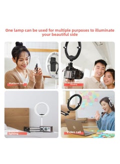 General 10-inch Folding Fill Light Internet Celebrity Beauty Desktop Live Light Mobile Phone Shooting Lighting Portable Ring Fill Light-Light Source Color:Pink (suit)  - Image 5