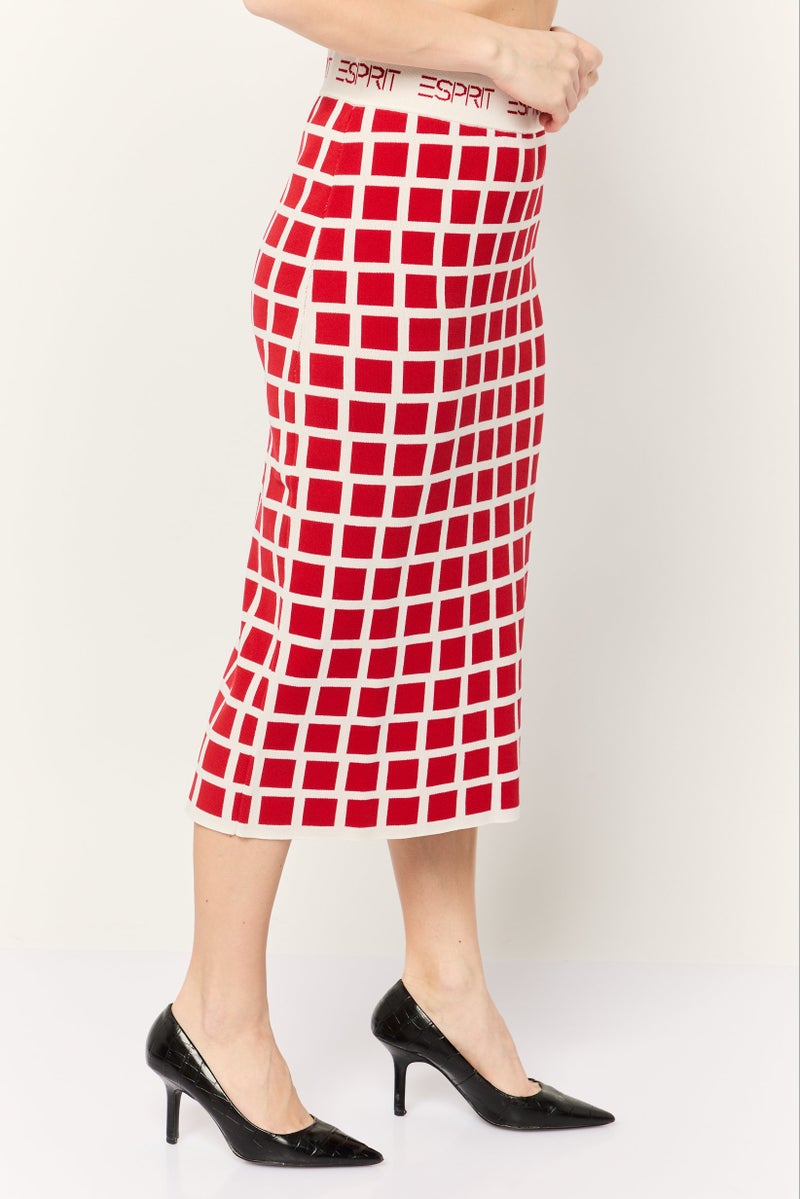 ESPRIT تنورة ميدي مربعة للنساء، متعددة الألوان - Image 3