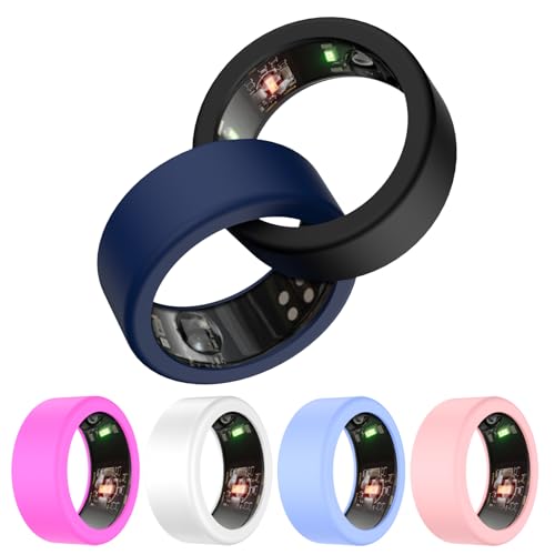 Wacanc [6 Pcs]Protective Ring Cover for ULTRAHUMAN Ring AIR,Elastic Silicone Ring Case for ULTRAHUMAN Smart Ring Working Out,Smart Ring Case Cover Compatible ULTRAHUMAN Ring Size 6 7 8 9 10 11 12 13 14 - Image 1