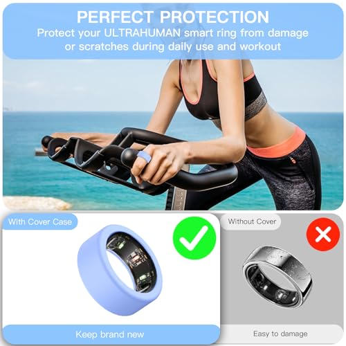 Wacanc [6 Pcs]Protective Ring Cover for ULTRAHUMAN Ring AIR,Elastic Silicone Ring Case for ULTRAHUMAN Smart Ring Working Out,Smart Ring Case Cover Compatible ULTRAHUMAN Ring Size 6 7 8 9 10 11 12 13 14 - Image 3