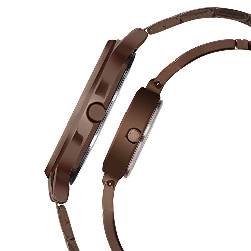 TIMEX Classics Analog Watch for Unisex with Rose Gold Round Dial & Brown Stainless Steel Bracelet Band Water Resistant Unisex Wrist Watches - TW00PR265 - Image 2
