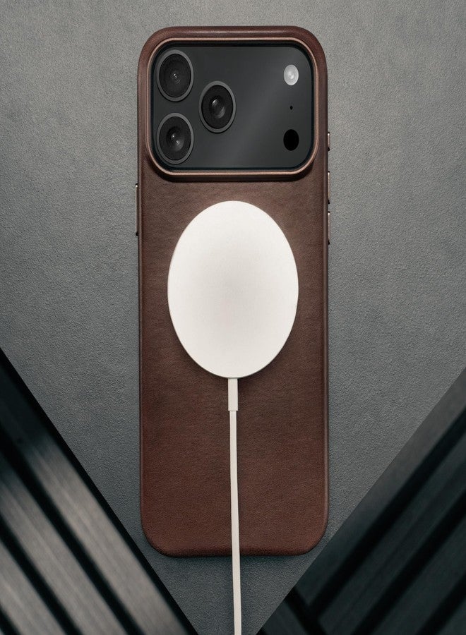 تورو جراب TORRO الجلدي الفاخر متوافق مع iPhone 17 Pro 6.3 بوصة 2025 - جراب جلدي أصلي متوافق مع MagSafe، جراب فائق النحافة (بني غامق) - Image 3
