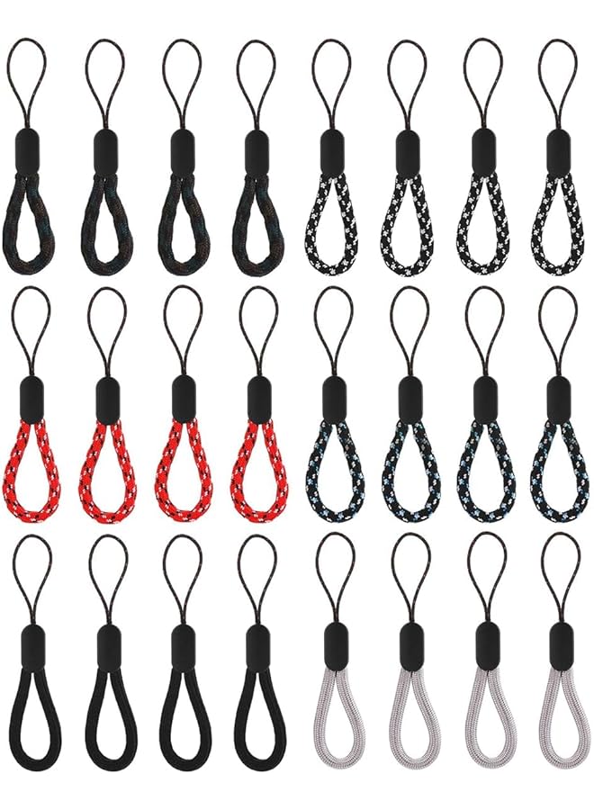 Green Tiger Finger Lanyard Small Wrist Strap, 4.72 inch Nylon Hand Strap, Portable Finger Lanyard for Phone(24 Pcs) - Image 1