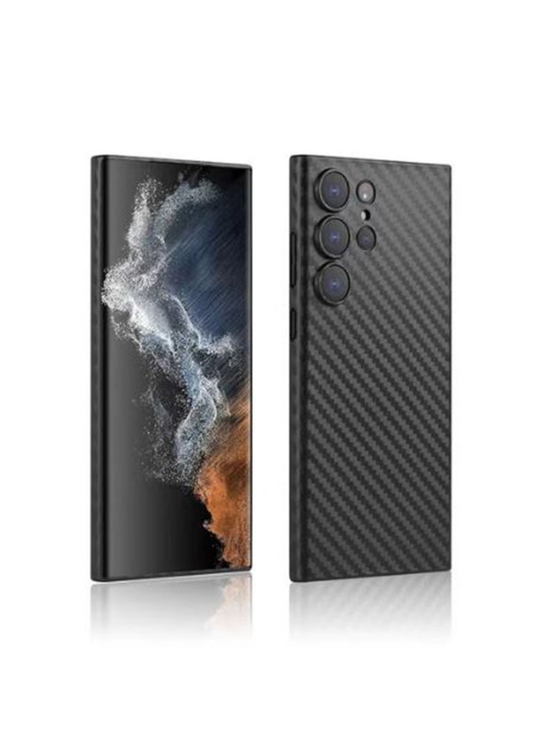 Carbon Fiber Texture Ultra Light Ultra Thin Protective Case Cover for Samsung Galaxy S24 Ultra (Black)  - Image 1