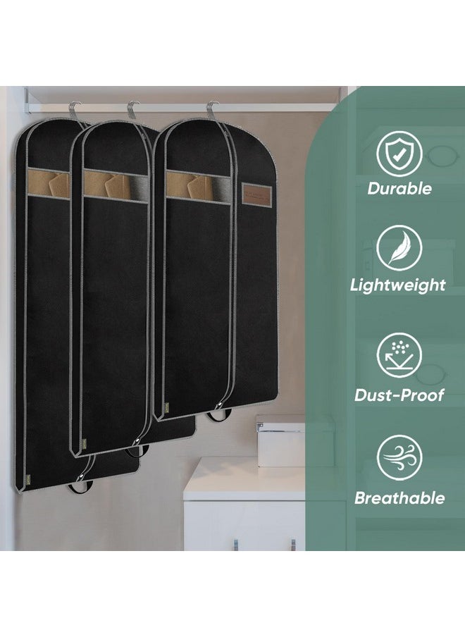 Baleine BALEINE 1PK Heavy Duty Garment Bag with Shoe Storage Travel Bag for Dresses, Suit, Coats Travel Essential (43", Black)  - Image 4