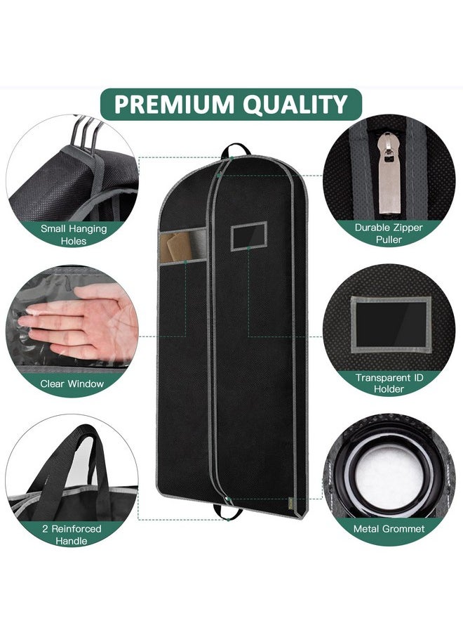 Baleine BALEINE 1PK Heavy Duty Garment Bag with Shoe Storage Travel Bag for Dresses, Suit, Coats Travel Essential (43", Black)  - Image 5