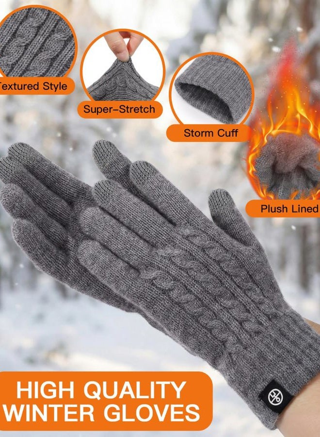 MA COWCF Winter Gloves for Women Thermal Knit Elastic Soft Warm Touch Screen Comfortable for Outdoor Cold Weather - Image 4