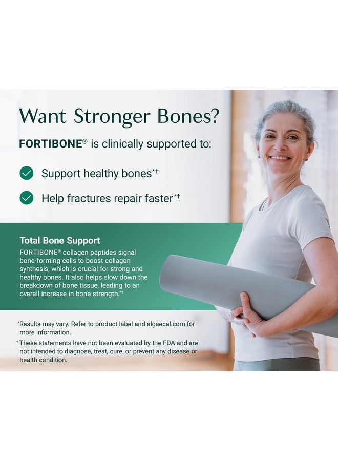 ALGAECAL Collagen: 4 Clinically-Supported Peptides VERISOL®, FORTIGEL®, UC-II®, FORTIBONE®, Anti-Aging Hydrolyzed Collagen Powder, 30 Servings, Made in USA