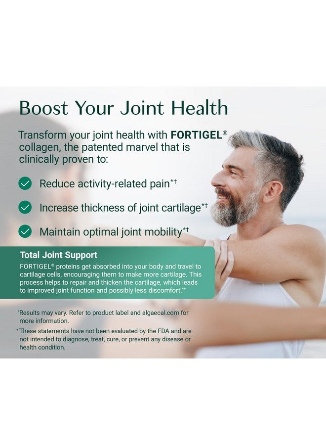 ALGAECAL Collagen: 4 Clinically-Supported Peptides VERISOL®, FORTIGEL®, UC-II®, FORTIBONE®, Anti-Aging Hydrolyzed Collagen Powder, 30 Servings, Made in USA