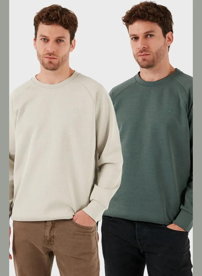 Buratti Stretch Cotton Relaxed Fit Crew Neck 2-Pack Sweat Men's SWEAT 5901210S2