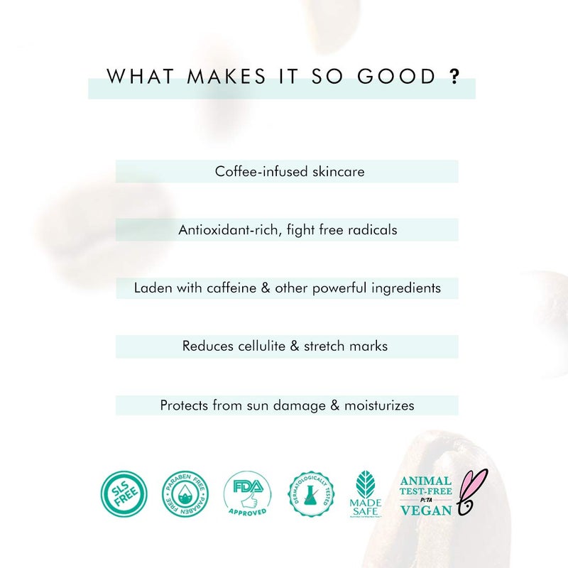 MCaffeine mCaffeine Exfoliating Coffee Body Scrub  Relaxing Body Massage Oil Combo  Reduces Cellulite  Removes Dead Skin  For Soft Smooth  Glowing Skin  For Men  Women and All Skin Types  - Image 5