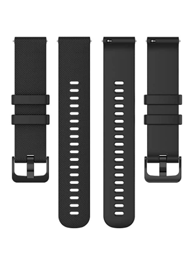 Band For Huawei Watch GT3 42mm Checkered Silicone Watch Band (Black) - Image 2