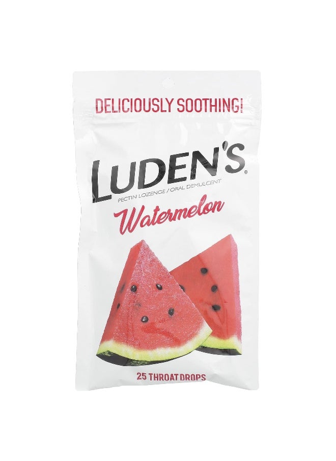 LUDEN'S Luden's, Pectin Lozenge/Oral Demulcent, Watermelon, 25 Throat Drops  - Image 1