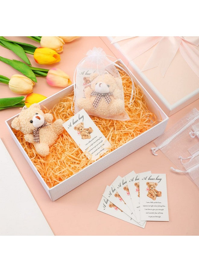 Zhanmai 12 Set Mini Plush Bears Graduation Gift Little Pocket for Kids Inspirational Bear Hug Gift Card Organza Bags for end of Year Party Favors - Image 5