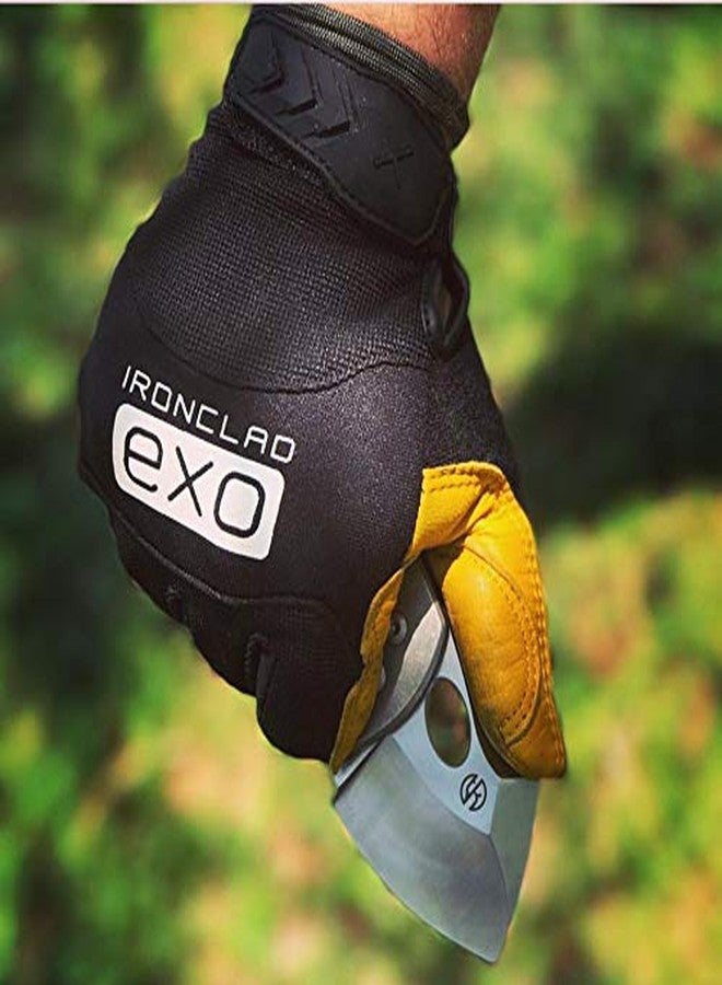 أيرونكلاد قفازات عمل Ironclad EXO2-MPLG-05-XL Motor Pro Gold Goat، مقاس كبير جدًا، أسود/ذهبي - Image 3