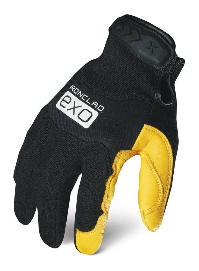 أيرونكلاد قفازات عمل Ironclad EXO2-MPLG-05-XL Motor Pro Gold Goat، مقاس كبير جدًا، أسود/ذهبي - Image 1