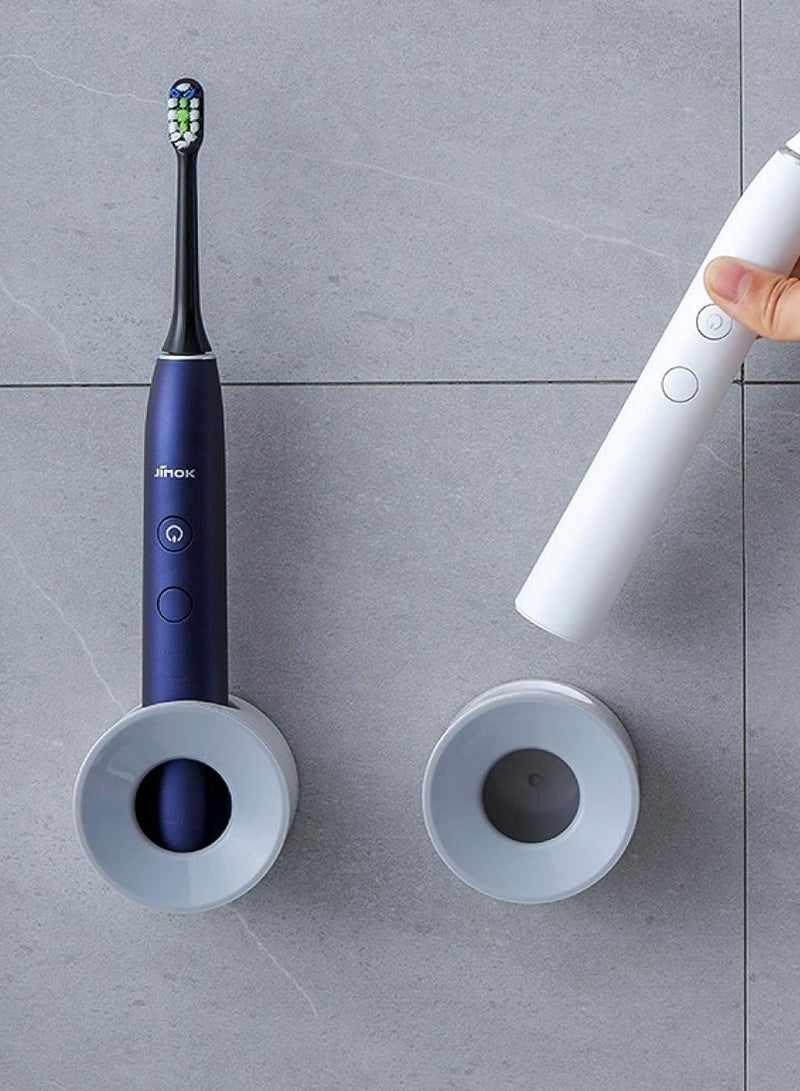 2-Pack Electric Toothbrush Holder, Wall Mounted for Shower Space-Saving, Storage Organizer Caddy for Kids, Bathroom Decor - Image 1